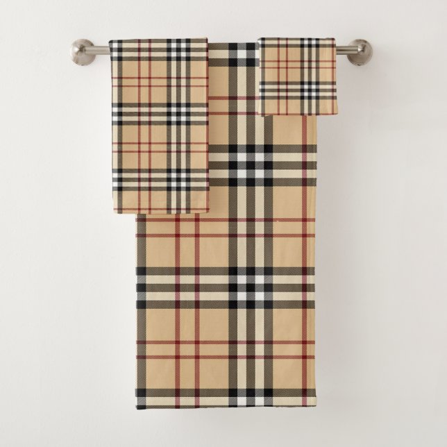 Schottisches Tartan-Muster     Badhandtuch Set (Insitu)