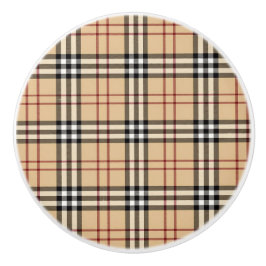 Schottisches Tartan-Muster     Keramikknauf