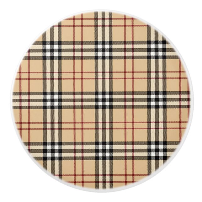 Schottisches Tartan-Muster     Keramikknauf (Vorderseite)