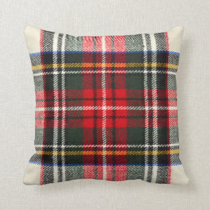 Schottisches Tartan-Muster. Rote und weiße Wolle  Kissen