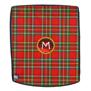 SCHOTTISCHES TARTAN UND ROTER RUBIN-EDELSTEIN-MONO RUCKSACK