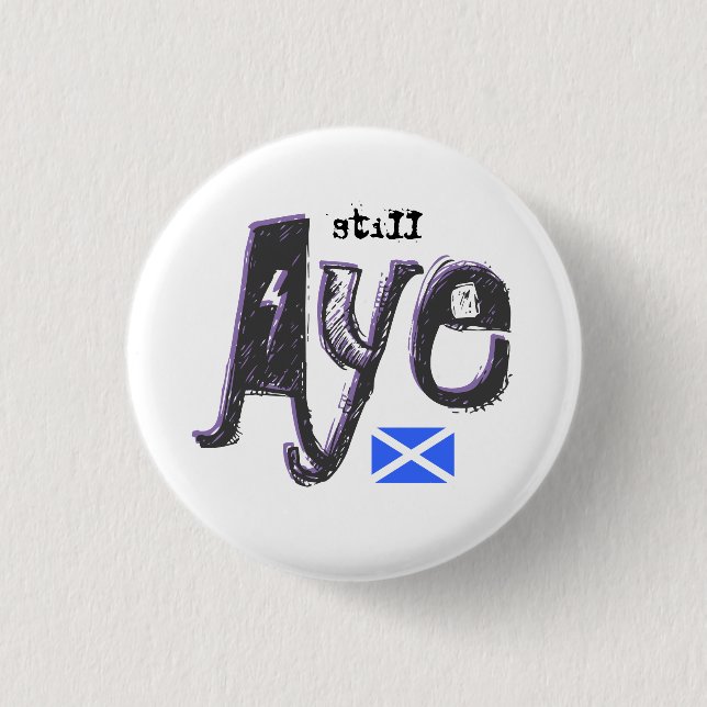 Schottisches Unabhängigkeit noch ja Saltire Button (Vorderseite)