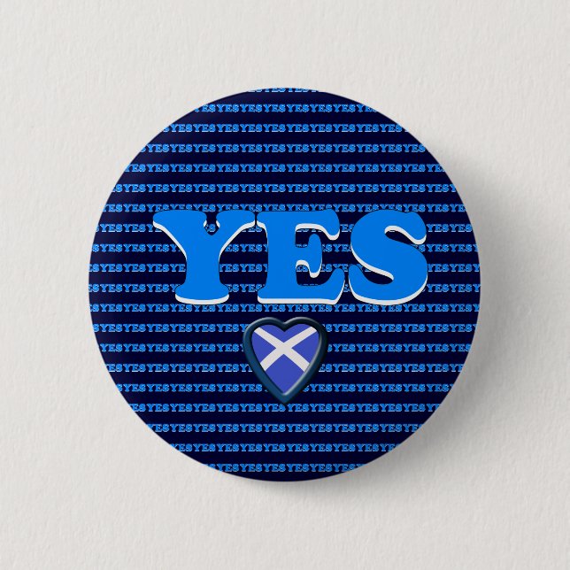 Schottisches Unabhängigkeits-ja Button (Vorderseite)