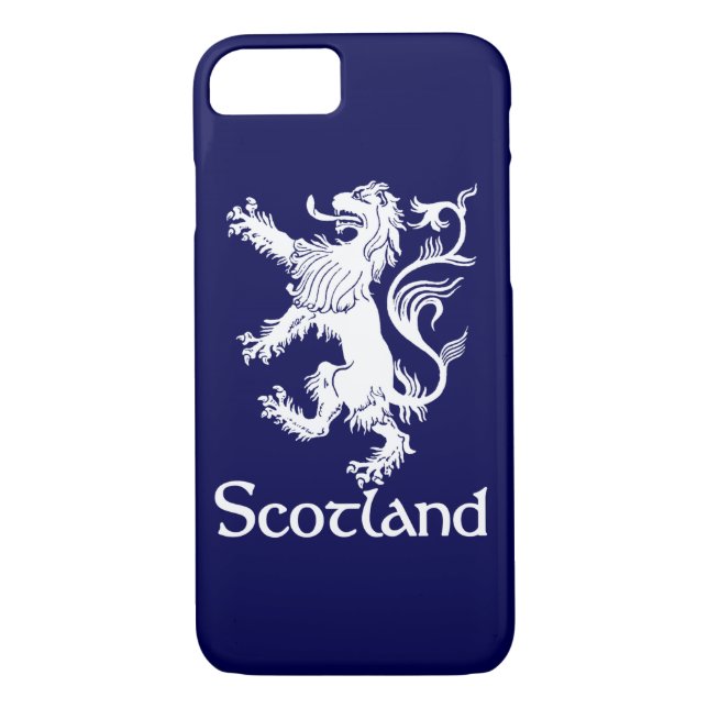 Schottisches zügelloses Löwe-Marine-Blau Case-Mate iPhone Hülle (Rückseite)