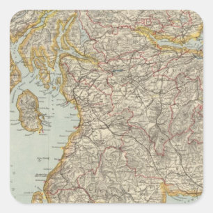 Schottland 12 quadratischer aufkleber