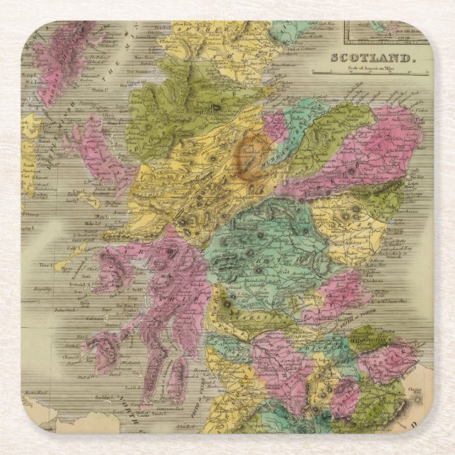 Schottland 15 rechteckiger pappuntersetzer (Vorderseite)