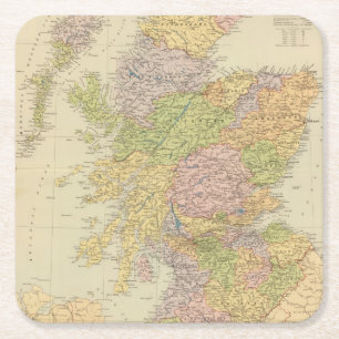Schottland 19 rechteckiger pappuntersetzer