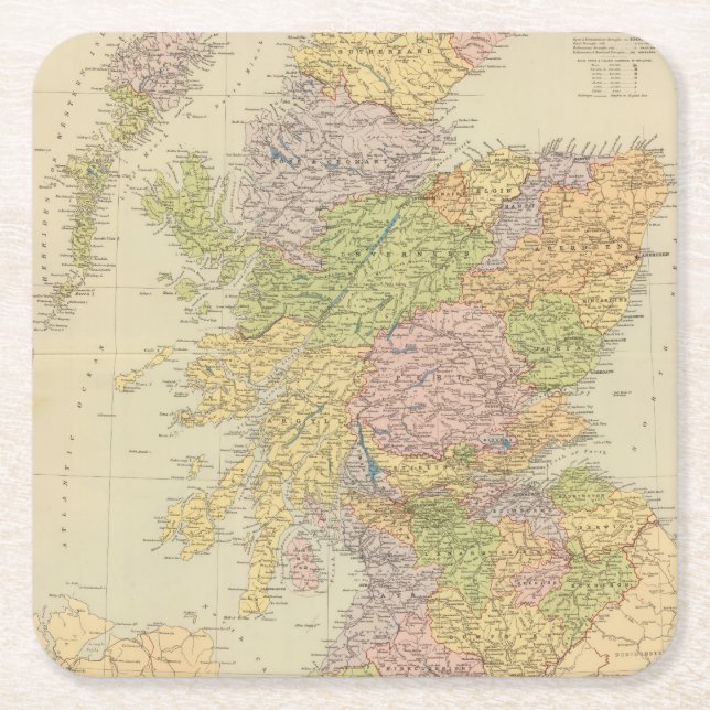 Schottland 19 rechteckiger pappuntersetzer (Vorderseite)