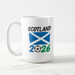 Schottland 2026 Fußballfan-Design / Saltire und Fu Kaffeetasse