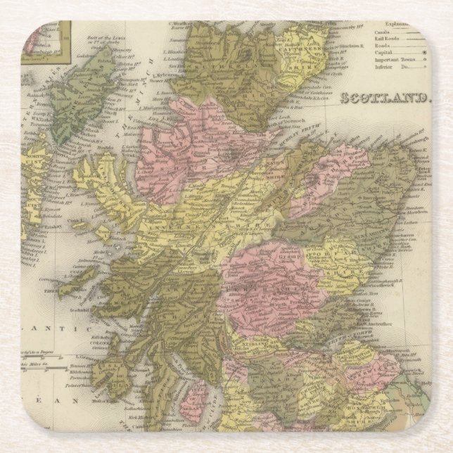 Schottland 2 rechteckiger pappuntersetzer (Vorderseite)