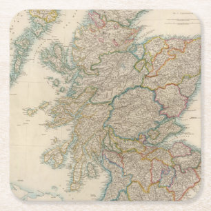 Schottland 3 rechteckiger pappuntersetzer