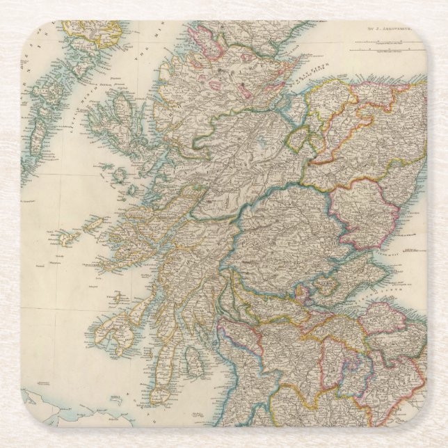 Schottland 3 rechteckiger pappuntersetzer (Vorderseite)