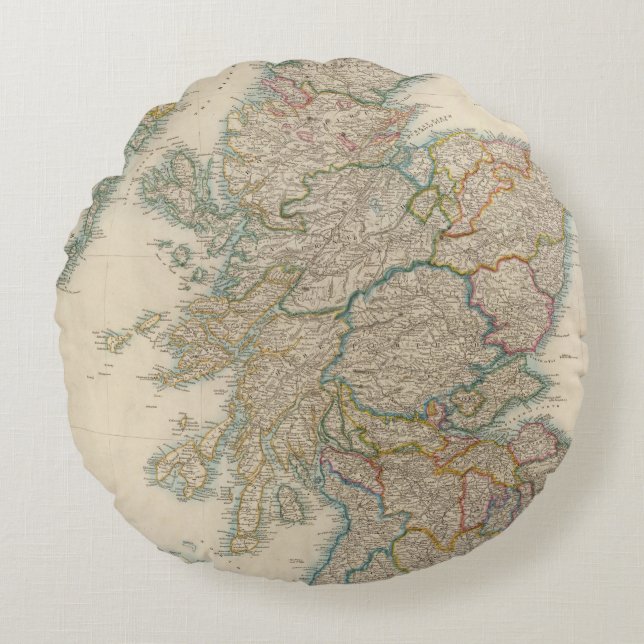 Schottland 3 rundes kissen (Vorderseite)