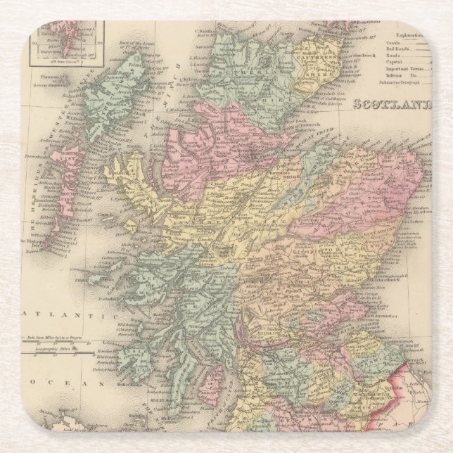 Schottland 6 rechteckiger pappuntersetzer (Vorderseite)