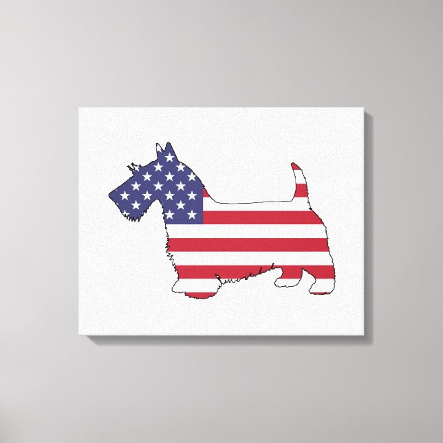 Schottland - "amerikanische Flagge" Leinwanddruck (Vorderseite)