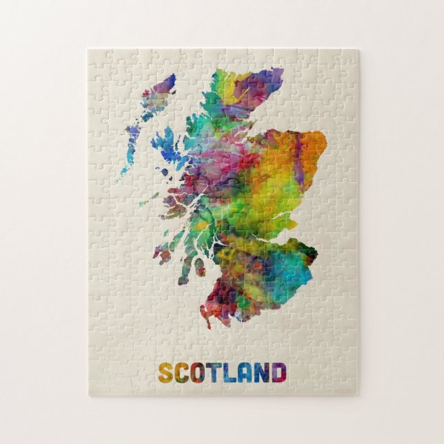 Schottland-Aquarell-Karte (Vertikal)