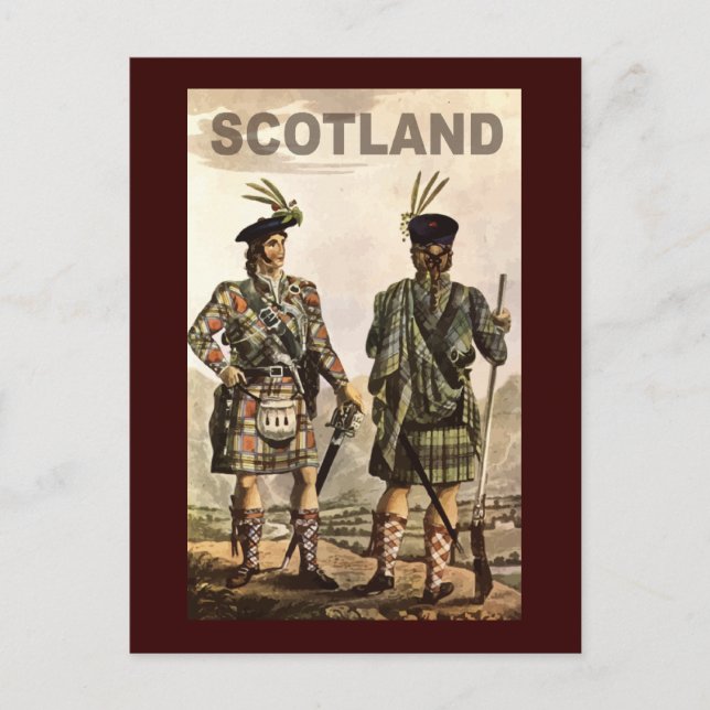 Schottland Art Postkarte (Vorderseite)