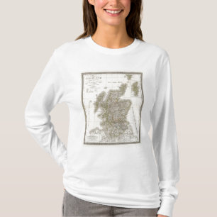Schottland-Atlas-Karte T-Shirt