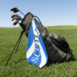 Schottland auf der schottischen Flagge invertiert Golfhandtuch