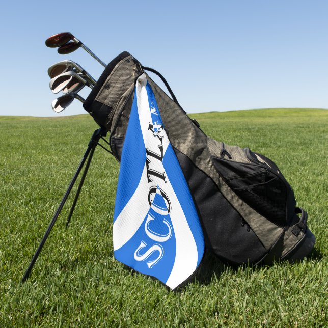 Schottland auf der schottischen Flagge invertiert Golfhandtuch (Gras)