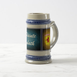Schottland, aufbäumender Löwe, Flagge, Slainte Mha Bierglas