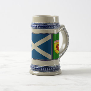 Schottland, aufsteigender Löwe, Flagge, St. Andrew Bierglas