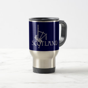 Schottland Bagpipe, Scottish Design Reisebecher