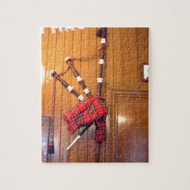 Schottland Bagpipe Tartan Kariertes Musikinstrumen (Vertikal)