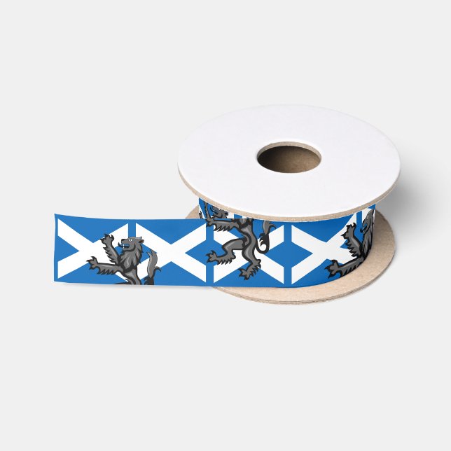 Schottland-Band, Fun Rampant und Schottische Flagg Satinband (Spule)