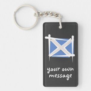 Schottland-Bürsten-Flagge Schlüsselanhänger