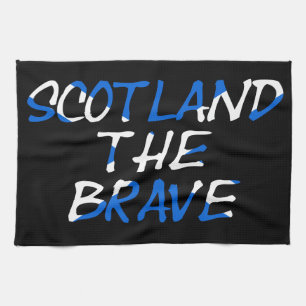 Schottland Das Brave auf der Flagge Schottlands Geschirrtuch