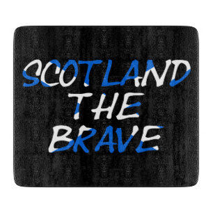 Schottland Die Braune über die schottische Flagge Schneidebrett