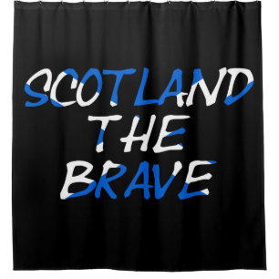 Schottland Die Brave auf der Flagge Schottlands Duschvorhang