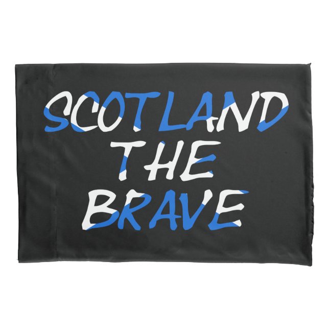Schottland Die Brave auf der schottischen Flagge Kissenbezug (Vorderseite)