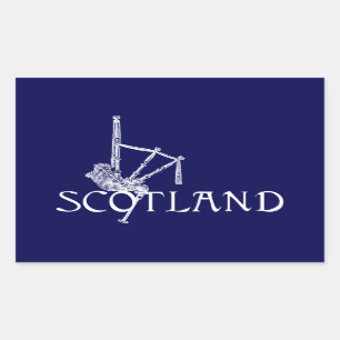 Schottland-Dudelsäcke, Scottish-Entwurf Rechteckiger Aufkleber