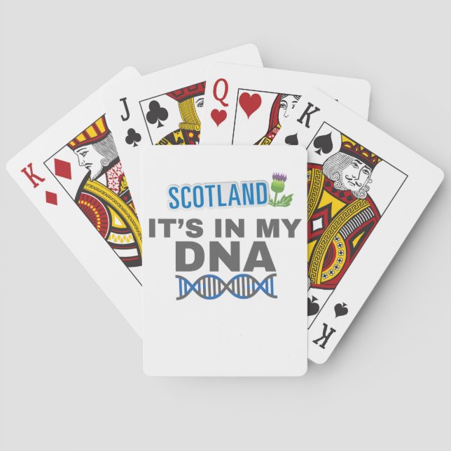 Schottland Es ist in meiner DNA Schottisches Kultu Spielkarten (Rückseite)