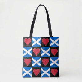 Schottland Flag Herz Pattern Patriotic Scott Tasche