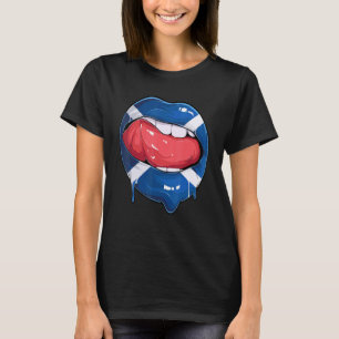 Schottland Flag Mouth Soccer Scotsman T-Shirt