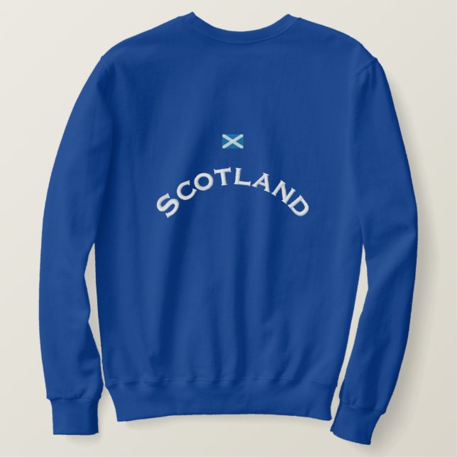 Schottland-Flagge Besticktes Sweatshirt (Design Rückseite)
