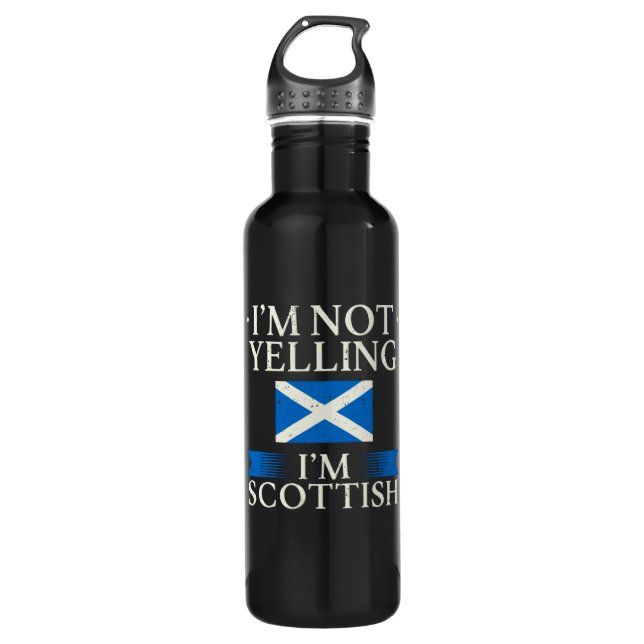 Schottland-Flagge Edelstahlflasche (Vorderseite)
