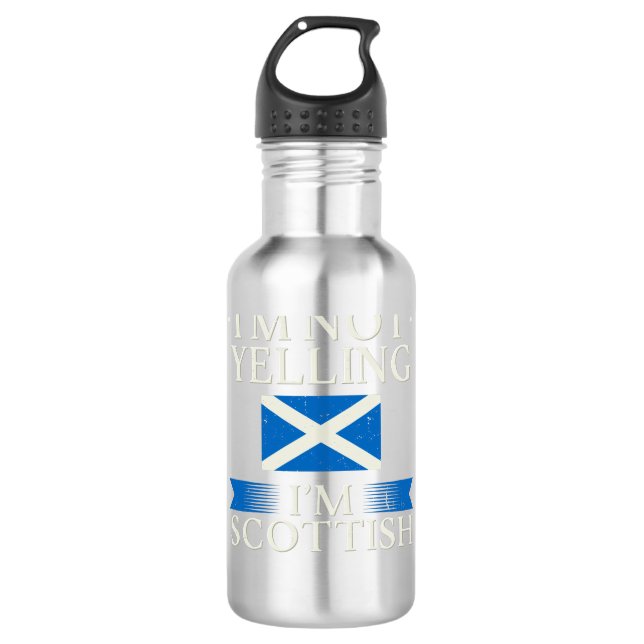 Schottland-Flagge Edelstahlflasche (Vorderseite)