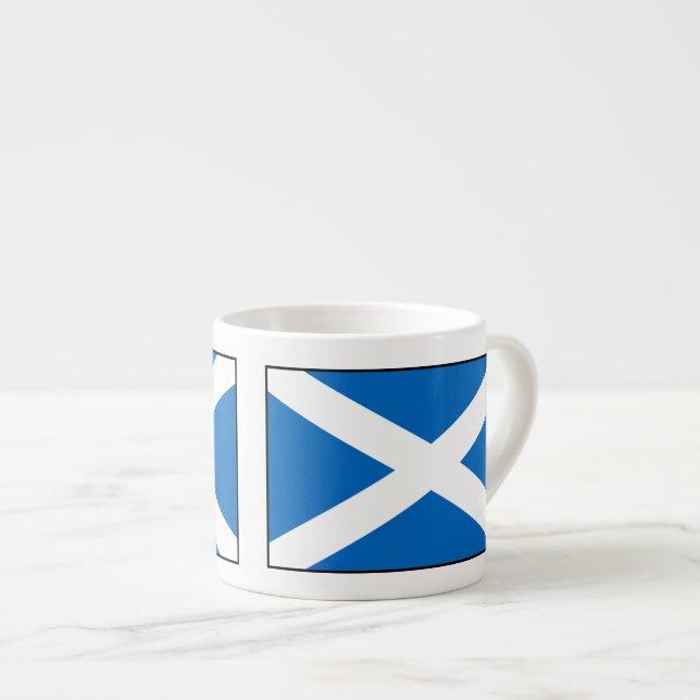Schottland-Flagge Espressotasse (Vorderseite Rechts)