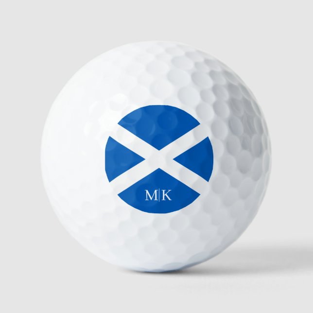 Schottland-Flagge Moderne Monogramm  Golfball (Vorderseite)