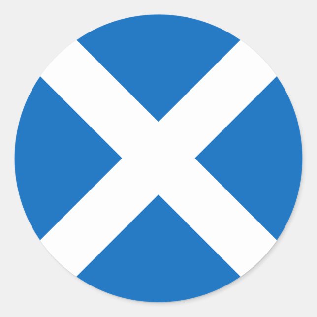Schottland-Flagge - Schottische Flagge Souvenir Runder Aufkleber (Vorderseite)