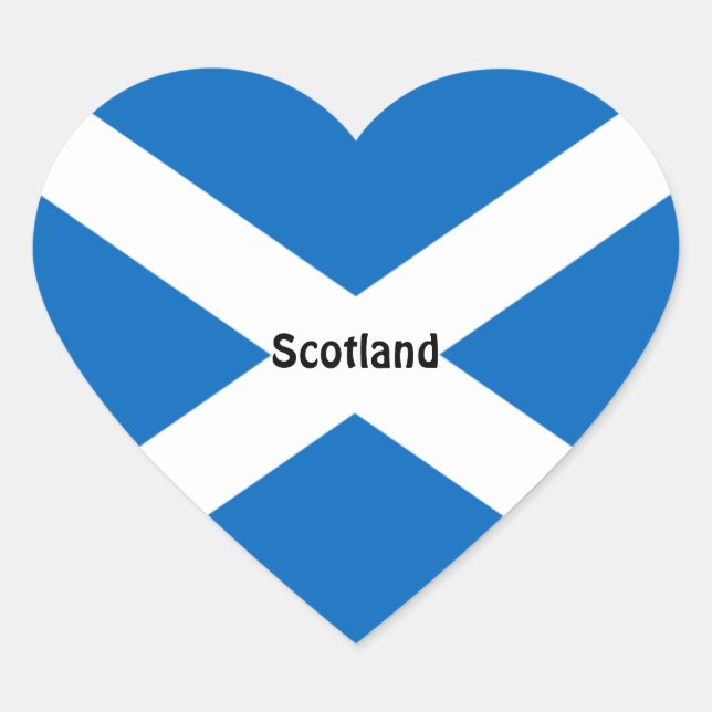 Schottland - Flagge Schottlands Herz-Aufkleber (Vorderseite)