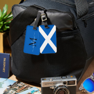 Schottland-Flagge Scottish Saltire Monogramm Reise Gepäckanhänger