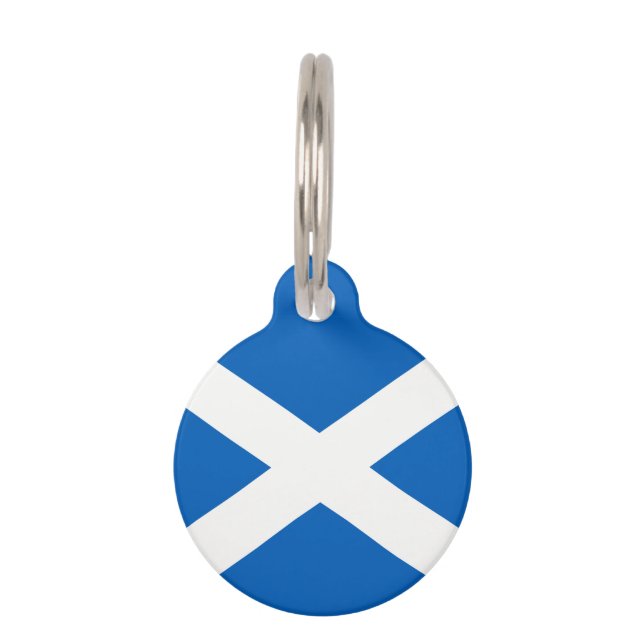 Schottland-Flagge Tiernamensmarke (Rückseite)