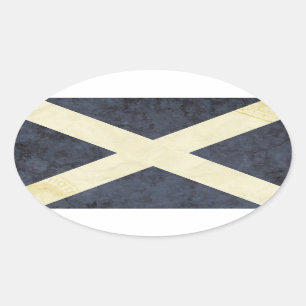 Schottland-Flaggen-Aufkleber Ovaler Aufkleber