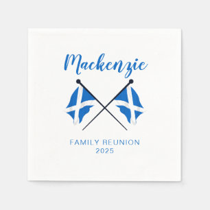Schottland-Flaggen Familientreffen  Serviette