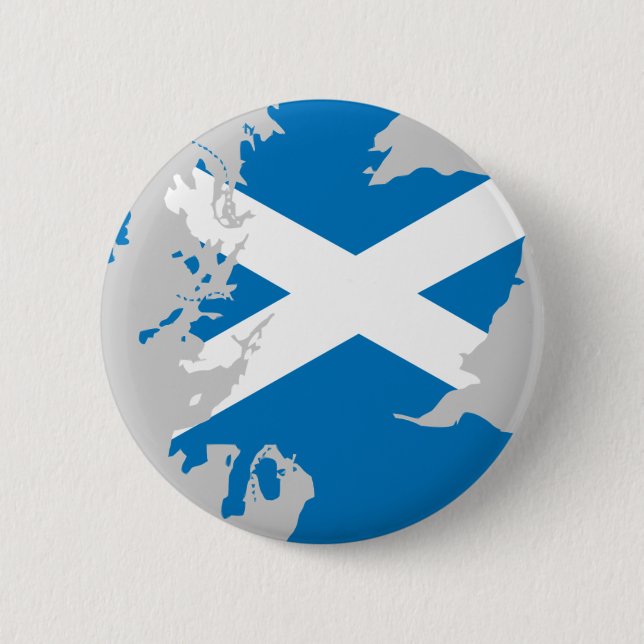 Schottland-Flaggenkarte Button (Vorderseite)